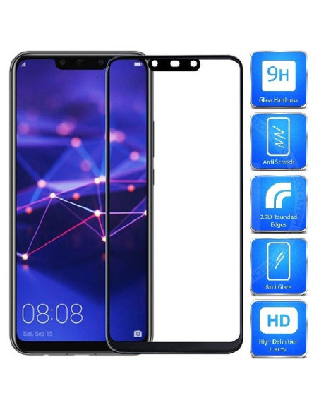 Härdat glas för Huawei Mate 20 Lite, visat framifrån med fullframe-design