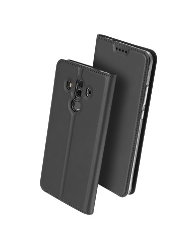 Svart Flipfodral Skin Pro för Mate 20 Lite, stängt med synlig framsida