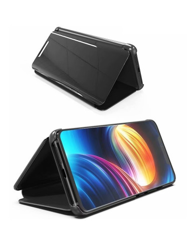 Smart Flipfodral för Mate 20 Pro med kickstand, visad i uppfällt läge för medievisning