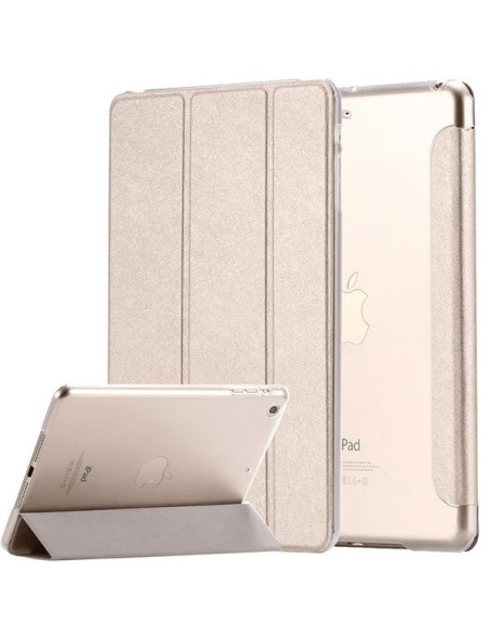 Guldtrifold fodral för Apple iPad Pro 11" med stativfunktion, sett från sidan
