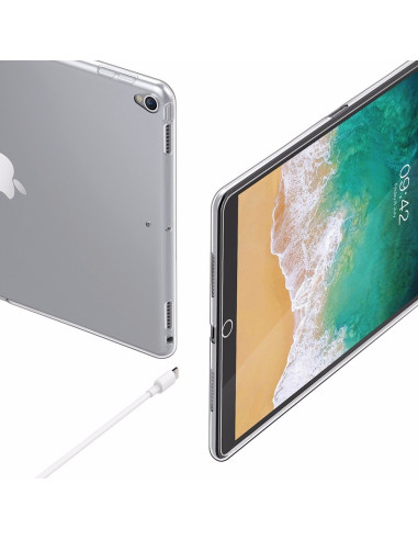 iPad Pro 12.9" TPU-skal sett från sidan med öppning för laddningsport
