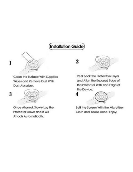 Installationsguide för härdat glas till Huawei Watch GT 46mm med steg-för-steg instruktioner