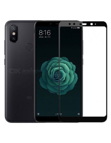 Härdat glas för Xiaomi Redmi 6A, visat framifrån med fullskärmstäckning