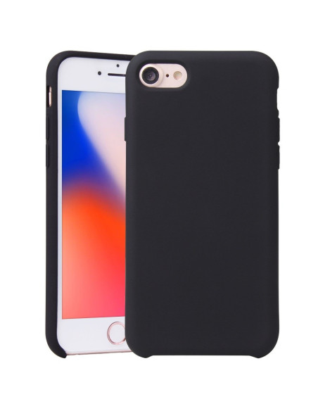iPhone 7 &amp; 8 Gummibelagd Mattsvart Silikon Skal