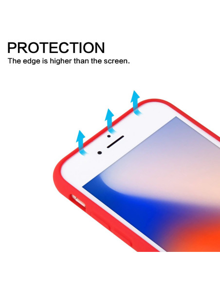iPhone 7 &amp; 8 Gummibelagd Mattsvart Silikon Skal
