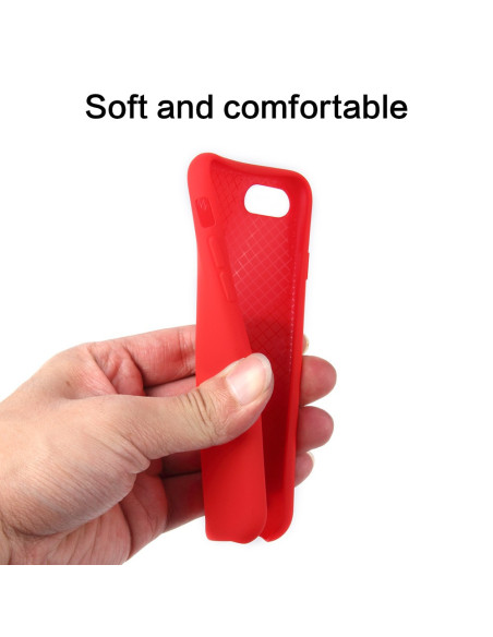 iPhone 7 &amp; 8 Gummibelagd Mattsvart Silikon Skal