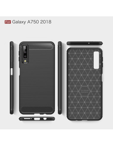 Samsung A7 2018 Stöttåligt Stötdämpande Skal SlimCarbon