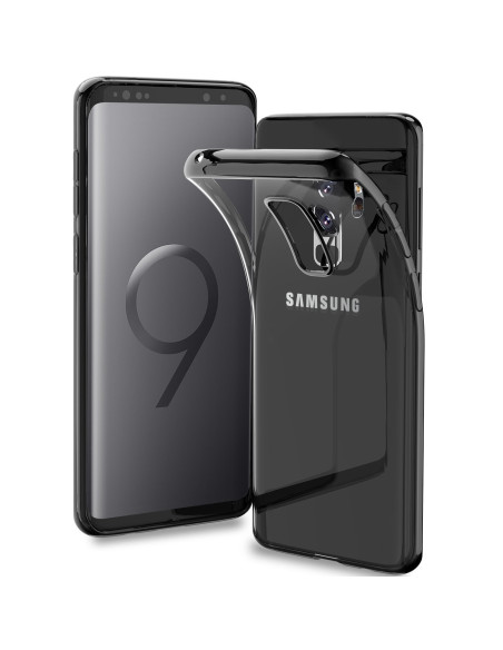 Rosenguldfärgat mjukt skal för Samsung A7 2018, visat bakifrån med tydlig passform
