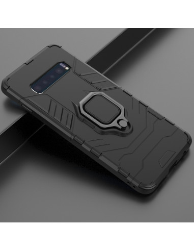 Samsung S10 skal med ringhållare, visat bakifrån för att framhäva ringens placering och mönster