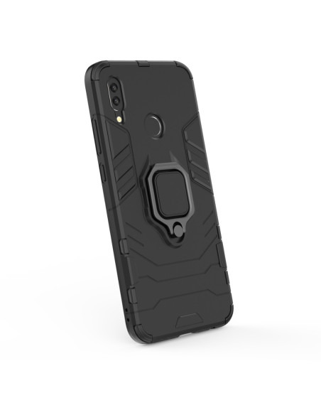 Bakvy av Huawei P Smart 2019 skal med ringhållare, visande detaljer av design och material