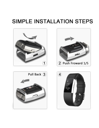 Heltäckande Ultratunn TPU Skal Fitbit Charge 2 Liquid