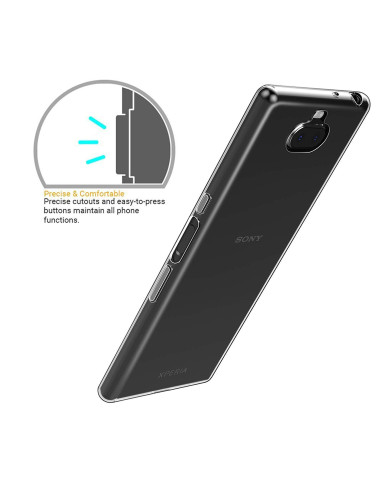 Xperia 10 Plus Stöttåligt Genomskinligt Skal Simple