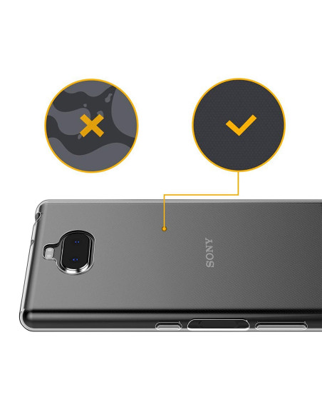 Xperia 10 Plus Stöttåligt Genomskinligt Skal Simple
