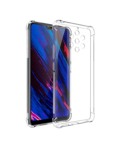 Transparent stöttåligt skal för Nokia 9 Pureview med förstärkta hörn, sett framifrån