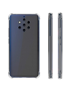 Transparent stöttåligt skal för Nokia 9 Pureview med förstärkta hörn, sett framifrån 2