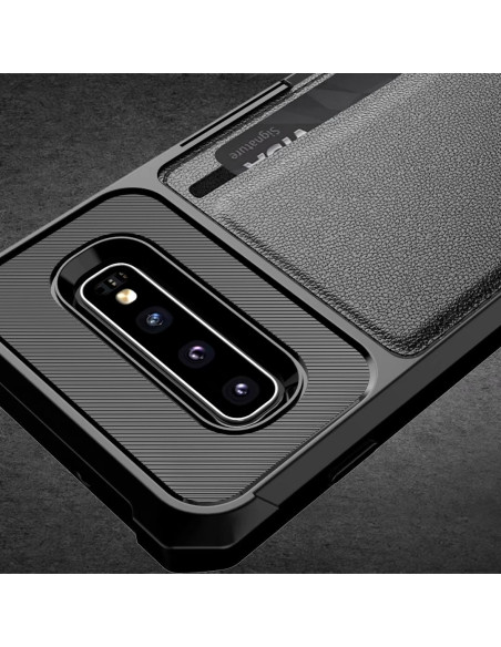 Samsung S10e Stöttåligt Skal med Kortfack Solid V2