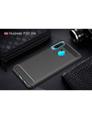 Huawei P30 Lite Stöttåligt Stötdämpande Skal SlimCarbon