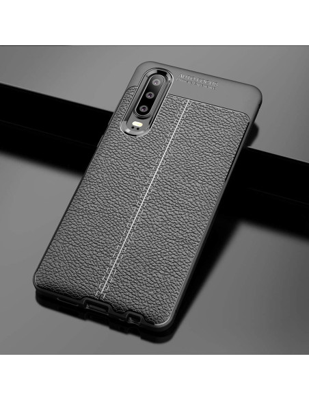 Huawei P30 Stöttåligt &amp; Stötdämpande Skal LeatherBack