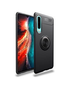 Huawei P30 Praktisk Stöttåligt Skal med Ringhållare V3