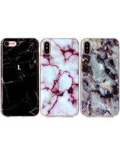 iPhone X / XS Stötdämpande Marmorskal Glossy 2