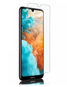 Härdat glas för Huawei Y6 2019, monterat på telefon med transparent design