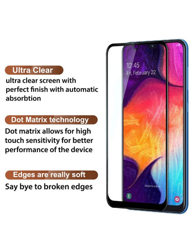 2-PACK Samsung A40 Härdat Glas 0.26mm 2.5D 9H Fullframe