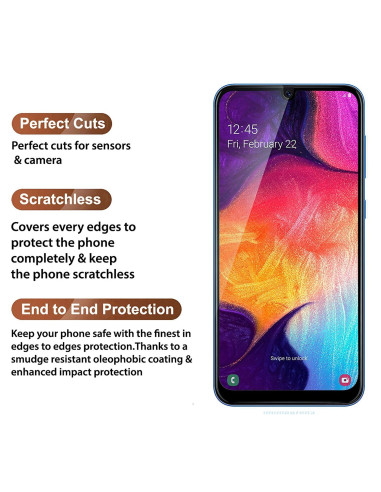 2-PACK Samsung A40 Härdat Glas 0.26mm 2.5D 9H Fullframe