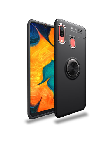 Samsung A40 Praktisk Stöttåligt Skal med Ringhållare V3