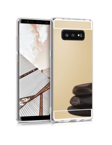 Spegelskal TPU för Samsung S10e, visat från sidan med en elegant spegelyta