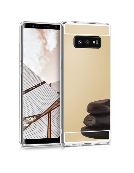 Spegelskal TPU för Samsung S10e, visat från sidan med en elegant spegelyta