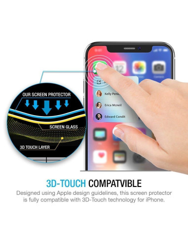 Samsung A50 Privacy härdat glas sett från sidan, med skärmen delvis synlig och privacy-funktionen i fokus