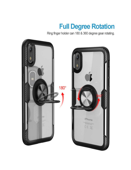 iPhone XR Praktisk Stöttåligt Skal med Ringhållare V4