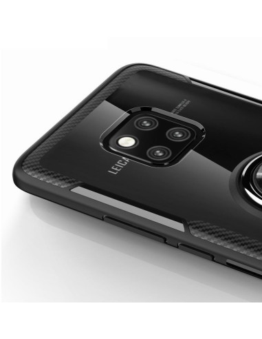 Närbild av Mate 20 Pro skal med ringhållare, visande baksidan och kamerautskärning