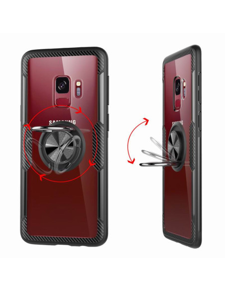 Samsung S9 Praktisk Stöttåligt Skal med Ringhållare V4