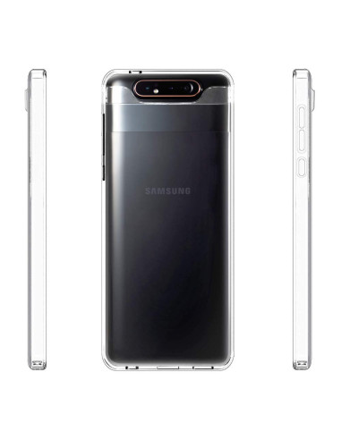 Samsung A80 Stöttåligt Genomskinligt Skal Simple