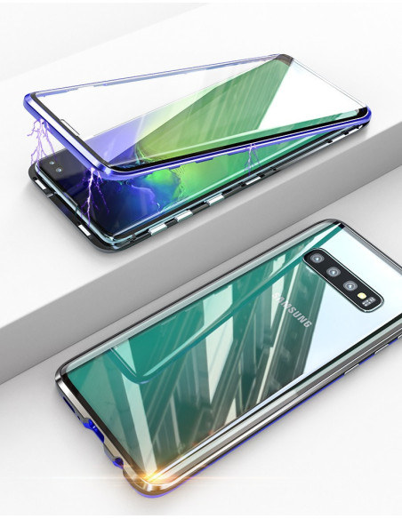 Samsung S10 Plus Exklusiv Stötdämpande Premium Skal Glassback® V4