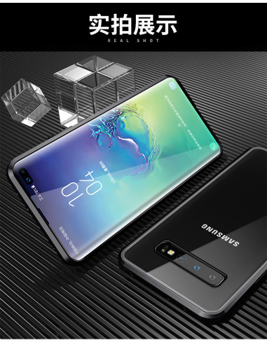 Samsung S10 Plus Exklusiv Stötdämpande Premium Skal Glassback® V4