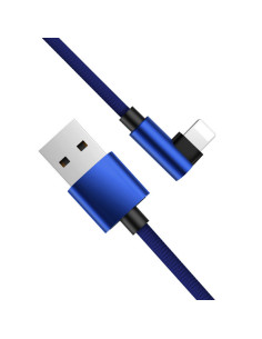 2m Slitstark Flätad Metallic Lightning Kabel Quick Charge 3.0 2