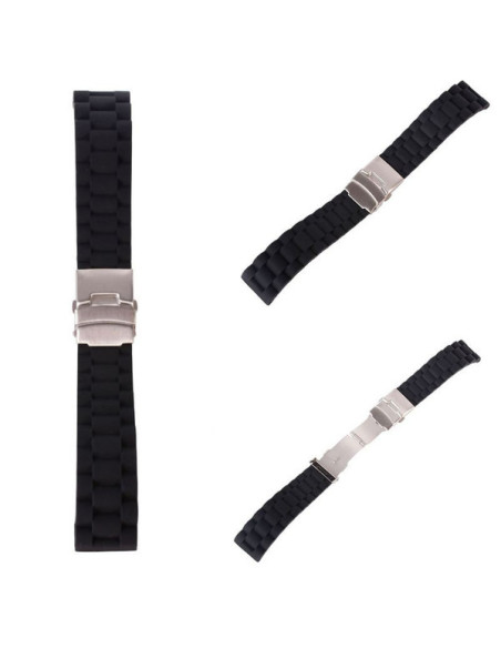 Klockarmband Silicon 16mm - 24mm