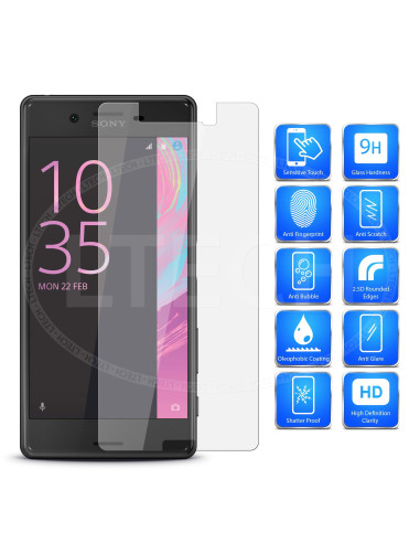 Transparent skärmskydd i härdat glas för Xperia X Compact, med 2.5D design