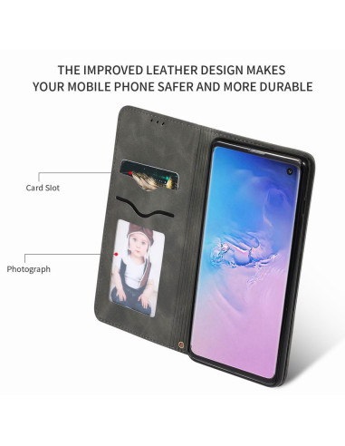 Samsung S10 Flipfodral Kortfack Mocka
