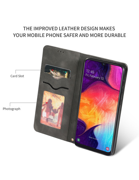 Samsung A50 Flipfodral Kortfack Mocka