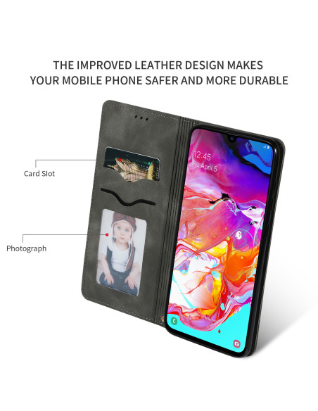 Samsung A70 Flipfodral Kortfack Mocka