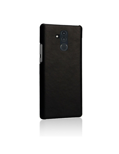 Mate 20 Lite Ultratunt Vintage Skal Jazz i svart PU-läder, sett snett bakifrån