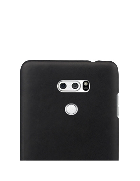 Baksidan av LG V30 Ultratunt Vintage Skal Jazz i svart TPU med kameraöppningar