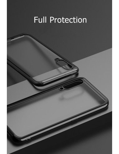 Detaljvy av Huawei Y6 2019 stöttåligt mjukt skal med fokus på kanterna