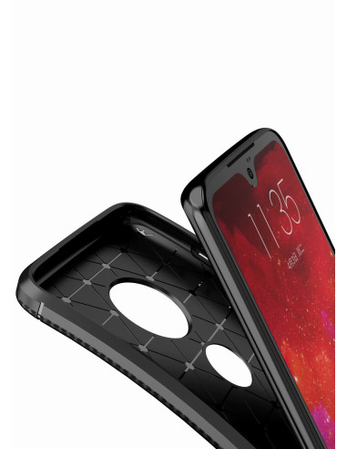 Motorola Moto G7 Plus Stöttåligt Skal FullCarbon V4