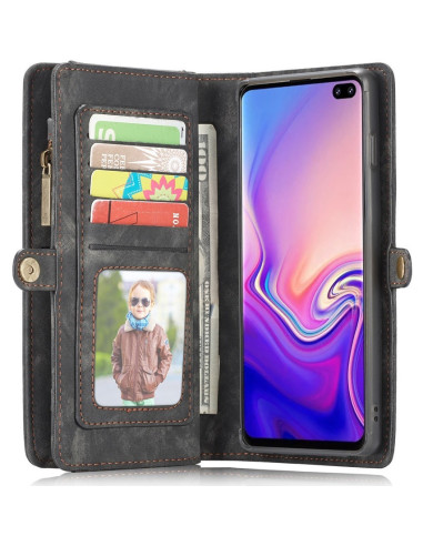 Öppet flipfodral för Samsung Galaxy S10 Plus med kortfack och en bildficka