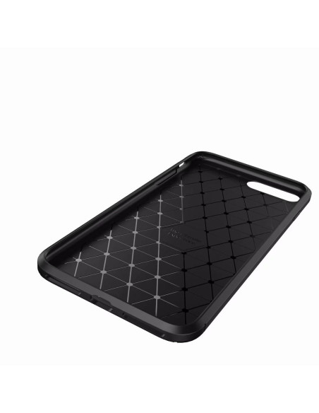 Detaljvy av Huawei Y6 2018 FullCarbon V4-skalets insida med mönster