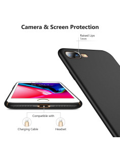 iPhone 8 Plus Ultratunt Mattsvart Skal Basic V2